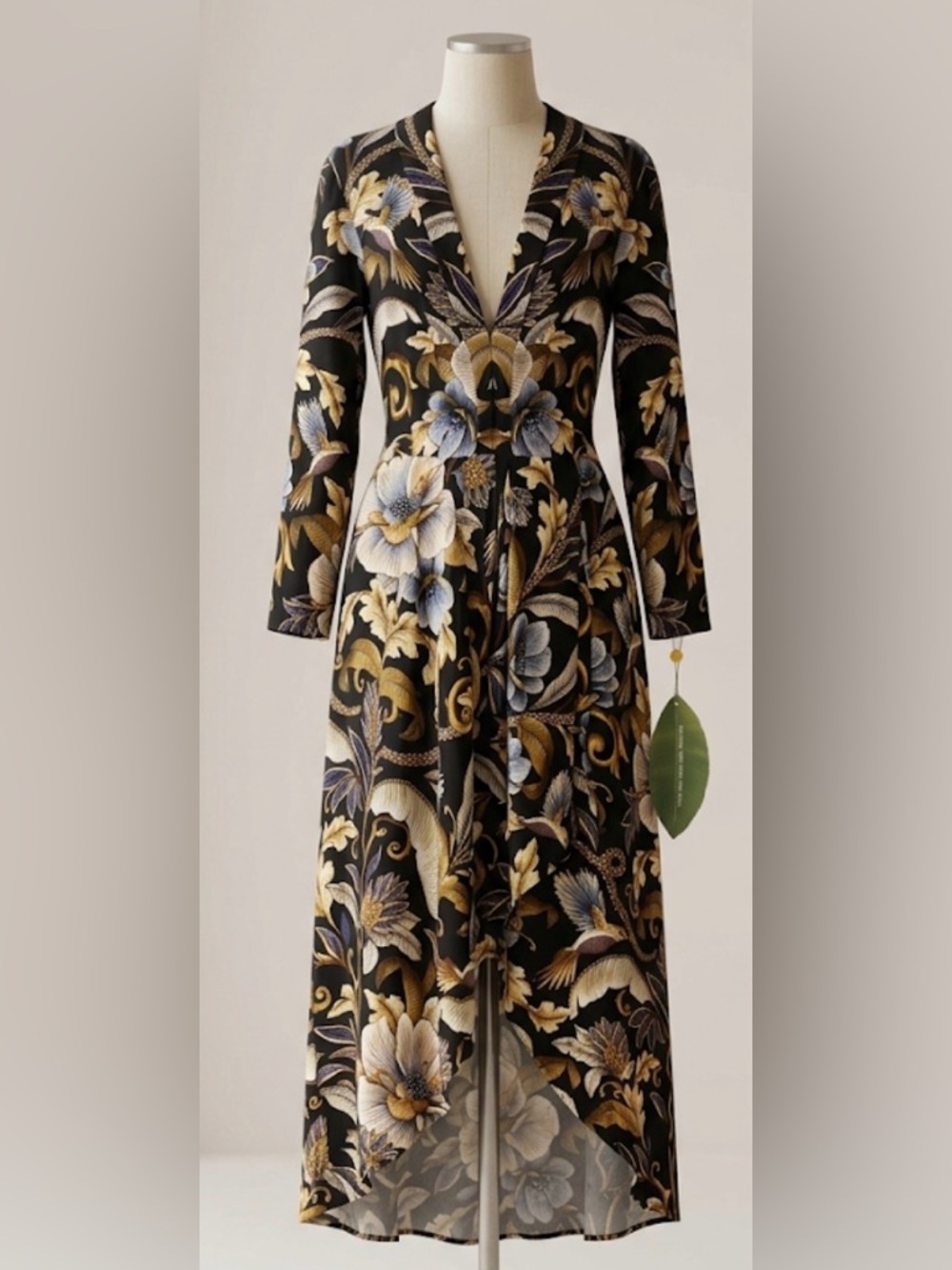 NWT Farm Rio Tropical Floral Bird Print Maxi Kimono Size Large